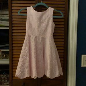 Pink seersucker dress